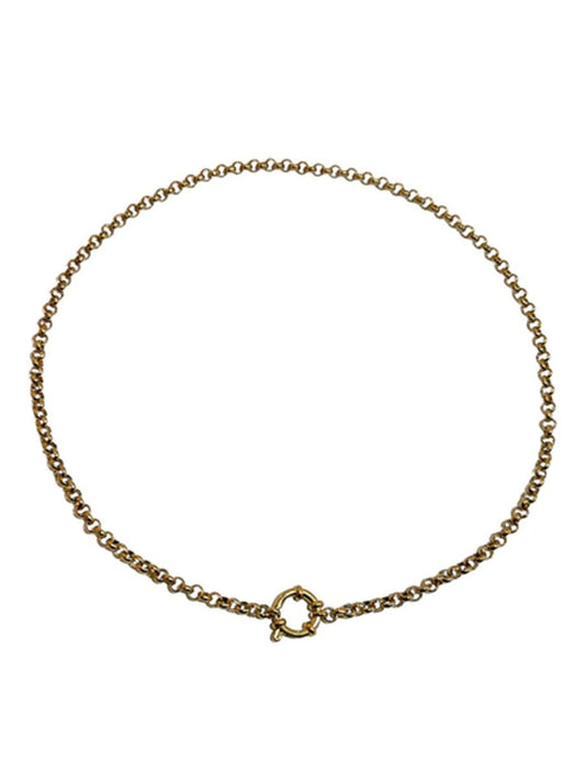 Porter Belcher Bolt Ring Necklace in Gold
