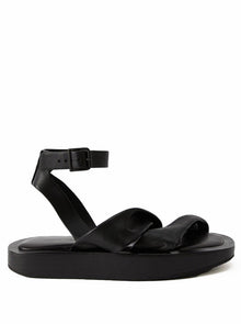 Camilla and Marc Twister Flat Sandal in Black