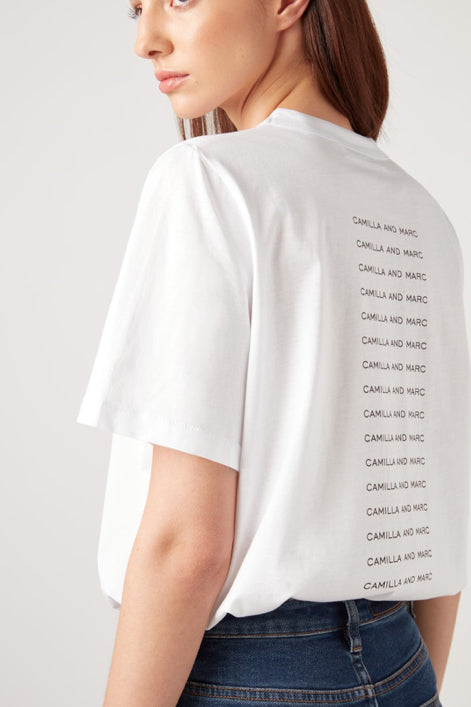 Camilla and Marc George Tee in Soft White