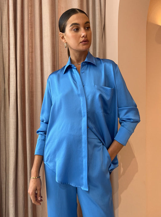 Viktoria & Woods Chauffeur Trouser in Bay Blue