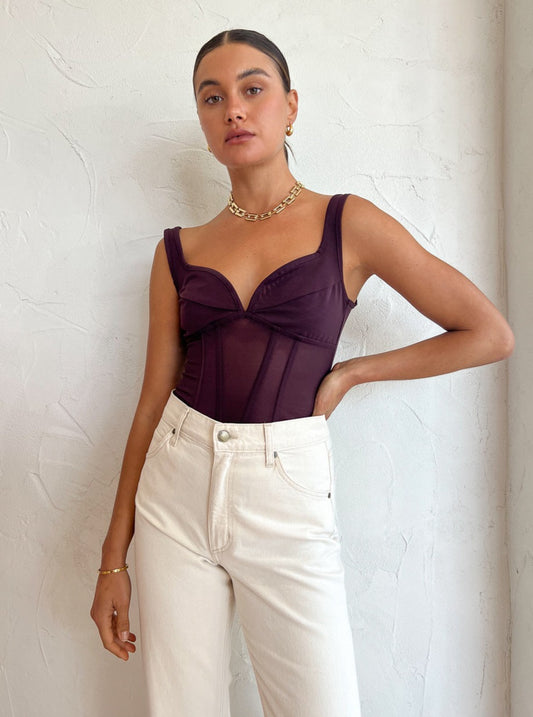 Viktoria & Woods Theta Bustier in Oxblood