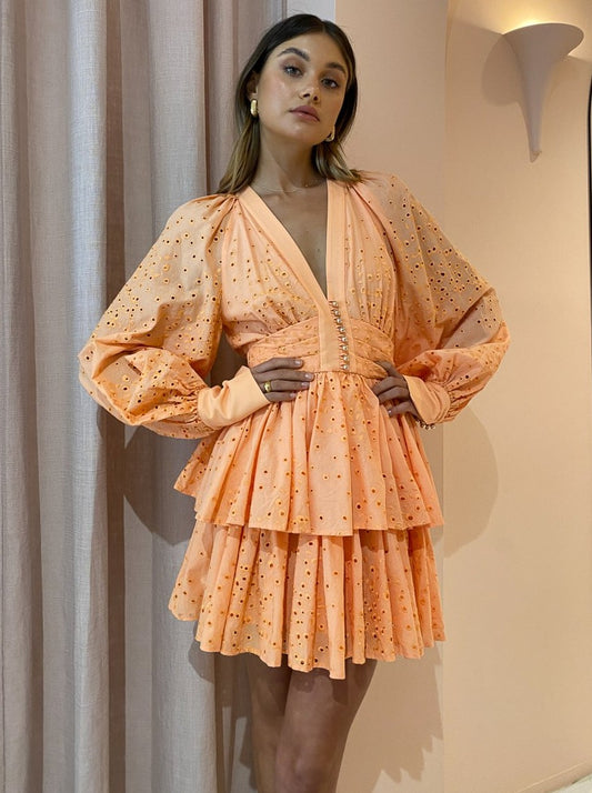 Acler Amelia Dress in Apricot