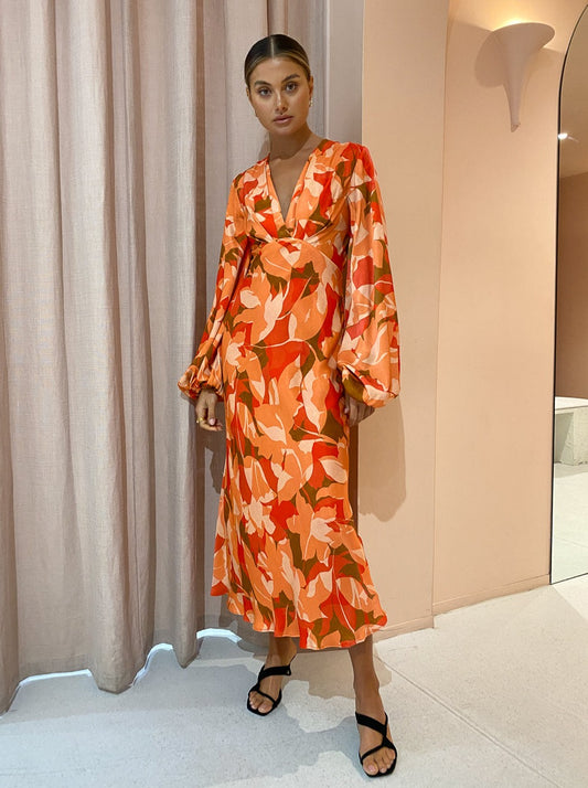 Acler Ashland Dress in Amber Bloom