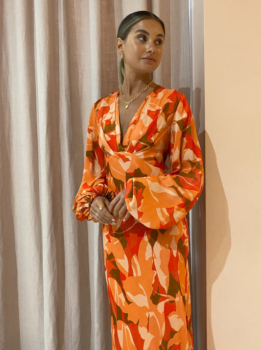 Acler Ashland Dress in Amber Bloom