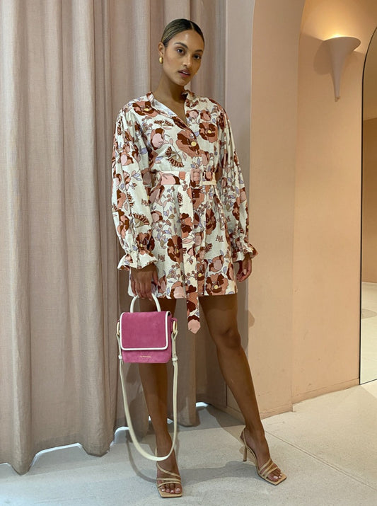Ambra Maddalena Sammi Smock Dress in Floral Blush