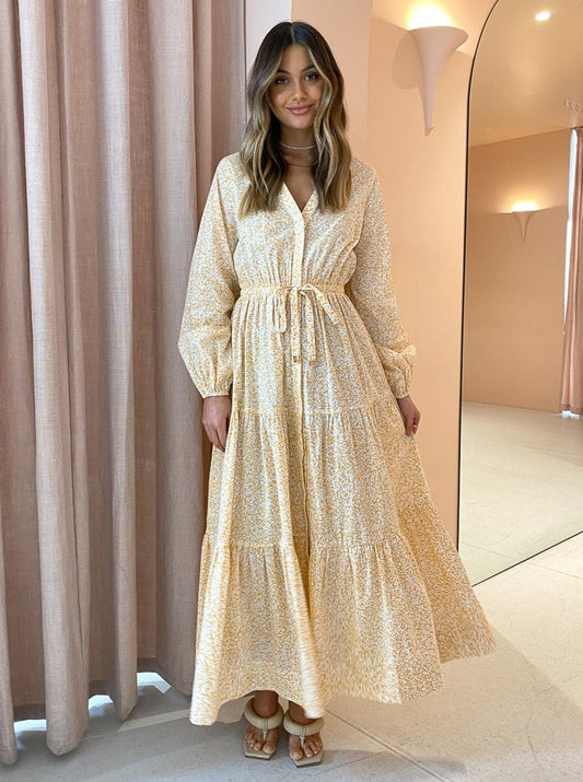 By Nicola Waltz Maxi Dress in Peach Floral