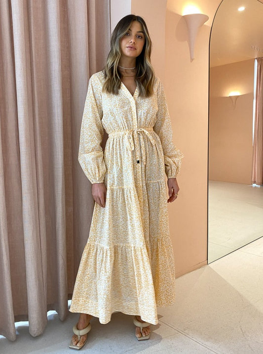 By Nicola Waltz Maxi Dress in Peach Floral