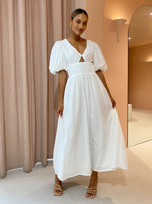 By Nicola Affogato Twist Maxi Dress in White