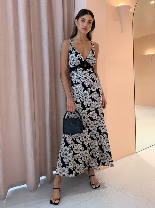 Hansen and Gretel Seala Dress in Sepia Floral