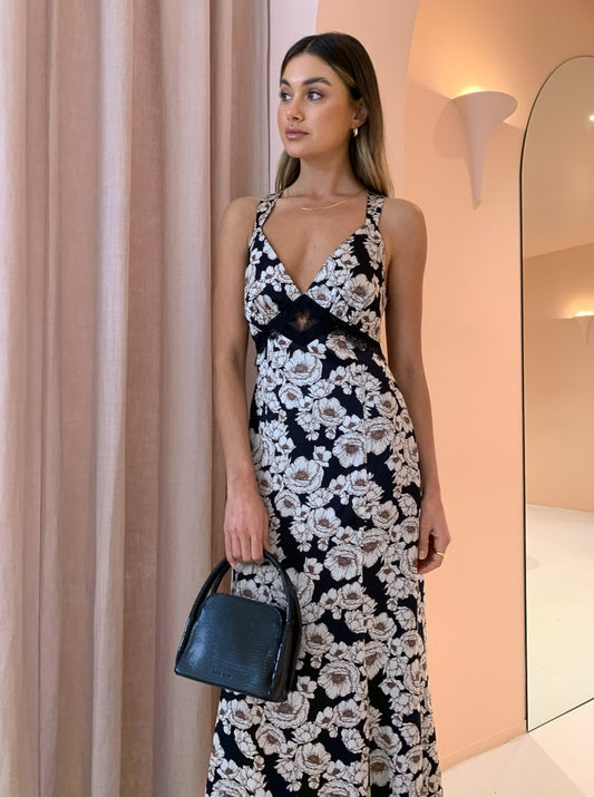 Hansen and Gretel Seala Dress in Sepia Floral