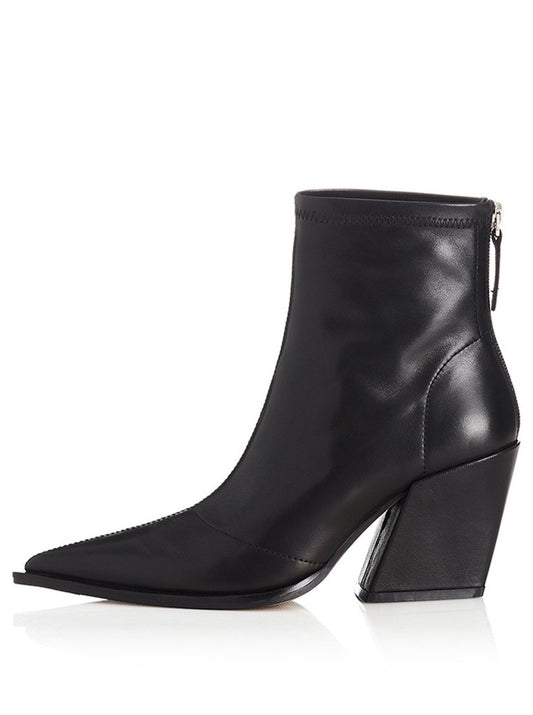 Alias Mae Knife Ankle Boot in Soft Black Leather