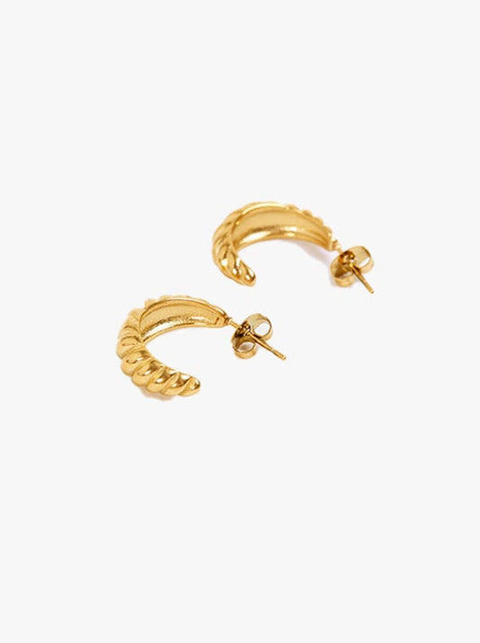 Porter Croissant Earrings 20mm in Gold